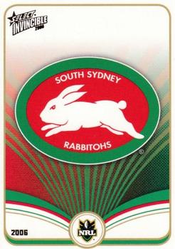 2006 Select Invincible #135 South Sydney Rabbitohs Logo Front